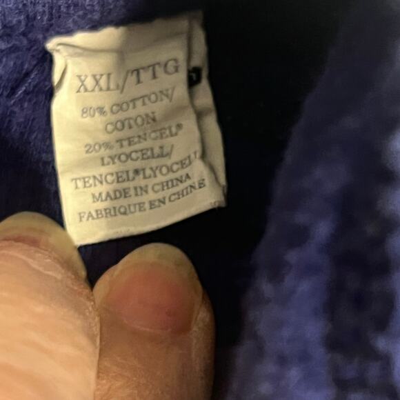 Tommy Bahama Jeans Reversible Dark Blue 1/4 Zip Mens Pullover Sweater Size XXL - Picture 5 of 14